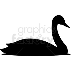 clipart - silhouette duck vector clipart.