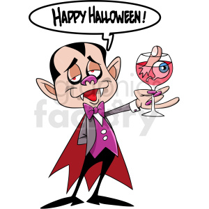 happy halloween cartoon dracula clipart. Commercial use image # 410562