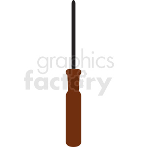 clipart - brown screwdriver vector icon.