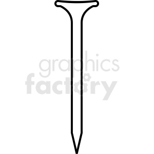 golf tee vector outline clipart. Commercial use image # 412013