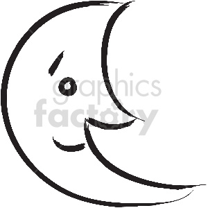 clipart - black and white tattoo moon vector clipart.