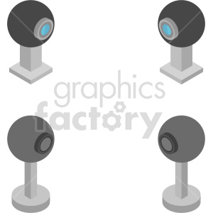 isometric web cam bundle vector icon clipart clipart. Royalty-free image # 414529