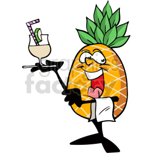 pineapple cartoon clipart clipart. Commercial use image # 414953