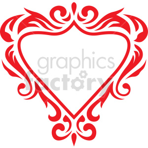clipart - red frame design vector clipart.