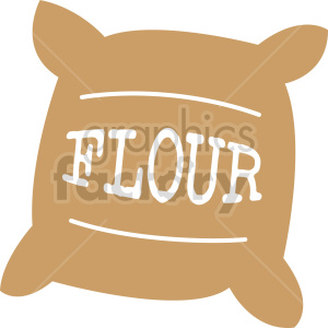 clipart - bag of flour vector clipart.