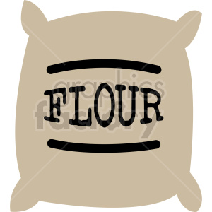 flour bag vector clipart .