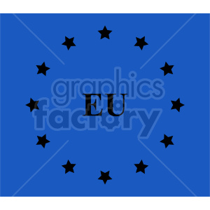 Flag of European Union vector clipart 04 .