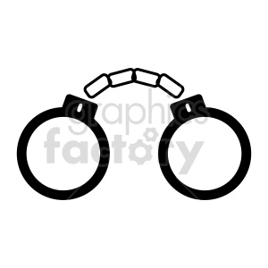 handcuffs vector clipart clipart. Royalty-free image # 415614