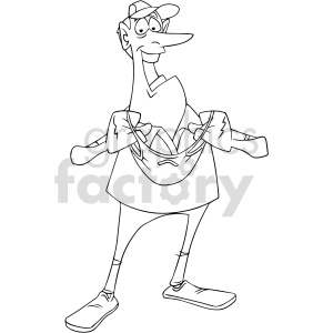black and white man removing mask vector clipart .