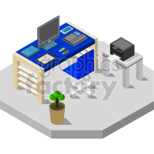 desk isometric vector graphic clipart. Royalty-free image # 417239