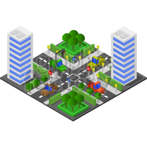 city street isometric vector clipart clipart. Royalty-free image # 417313
