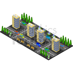city blocks isometric vector graphic clipart. Royalty-free image # 417318