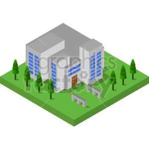 large store isometric vector clipart .