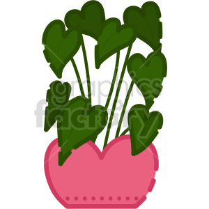 Heart plant vector graphic clipart. Royalty-free image # 417493