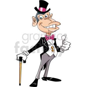 cartoon clipart ape in suit clipart. Royalty-free image # 417699