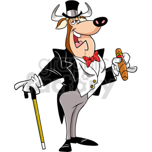 cartoon bull in suit clipart clipart. Royalty-free image # 417758