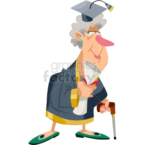 cartoon grandma graduation clipart clipart. Commercial use image # 417851