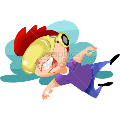 cartoon playing VR virtual reality guy clipart clipart. Commercial use image # 417885