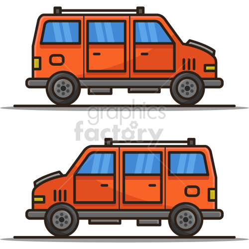 red vans vector graphic set clipart. Royalty-free image # 417924