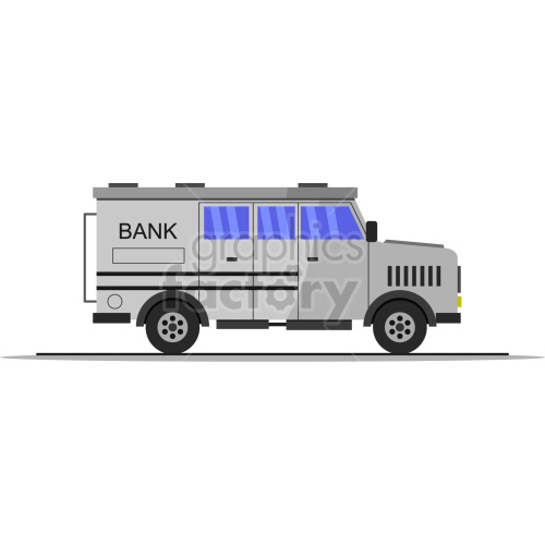 armored bank truck vector graphic clipart. Royalty-free image # 417952