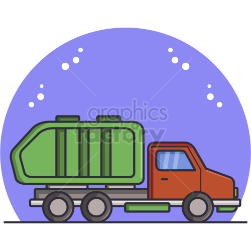 garbage truck vector clipart .