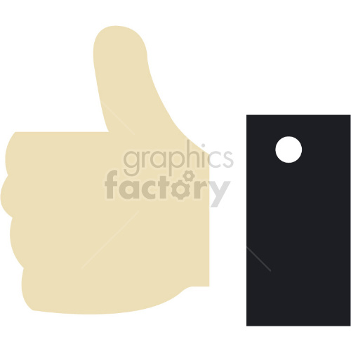 left hand thumbs up vector graphic clipart