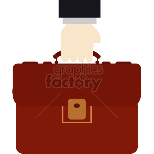 business briefcase vector graphic clipart.
