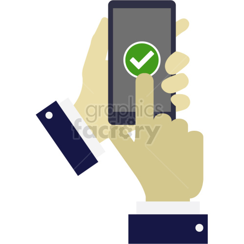 mobile checkin vector graphic clipart. Royalty-free image # 418366