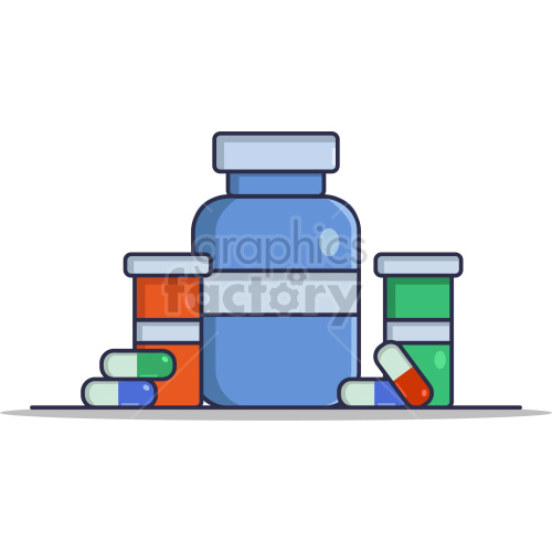 medical pills vector clipart clipart. Commercial use image # 418434