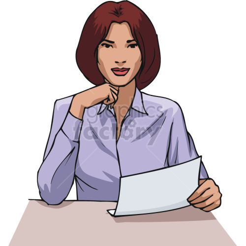 female real estate agent clipart. Commercial use image # 418546