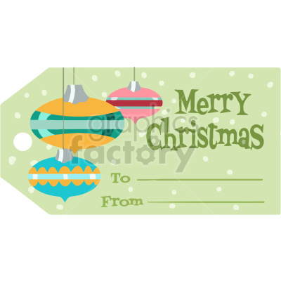 merry christmas name tag vector clipart