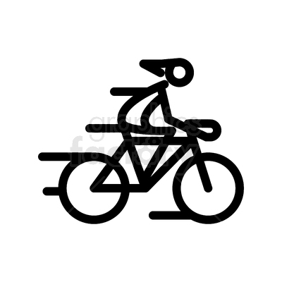 vector graphic of bicycle racer icon