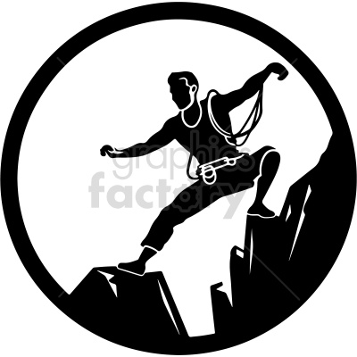 rock climber vector clipart