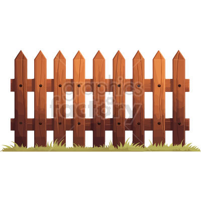 brown wooden fence.vector clipart