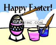  Easter happy egg eggs paint painting  painting-egg.gif Animations 2D Holidays Easter 