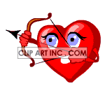 animated heart with a bow and arrow animation. Commercial use animation # 120841