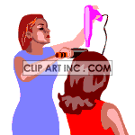   beautician hairdresser hairdressers hair cut barber  occupations027.gif Animations 2D People 