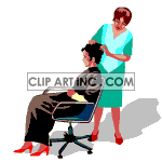   beautician hairdresser hairdressers hair cut barber  occupations023.gif Animations 2D People 
