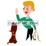   dog dogs trainer trainers  occupation091.gif Animations 2D People 