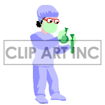 Scientist pouring chemicals into a test tube. animation. Royalty-free animation # 122138