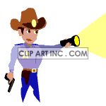 clipart - animated sheriff.