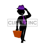   shadow people silhouette working work humans salesman business lawyers hello hi tie briefcase  people-151.gif Animations 2D People Shadow 