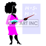   shadow people silhouette working work humans teacher teaching school education math class african american afro  people-267.gif Animations 2D People Shadow 