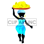   shadow people silhouette working work humans africa african american carrying on head food tray  people-303.gif Animations 2D People Shadow 