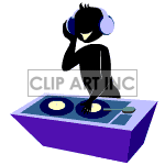 Animated DJ clipart.