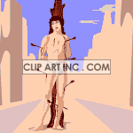 Amimated background with man against a pole with protruding arrows animation. Royalty-free animation # 122789