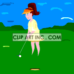   golfing golf golfer women lady putt putting  golfers005.gif Animations 2D Sports Golf 