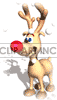 animated Rudolph the red nosed reindeer clipart. Royalty-free image # 123596