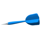 animated blue 3D dart clipart.