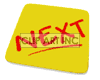 Yellow note pad with next written on it clipart. Commercial use icon # 123970
